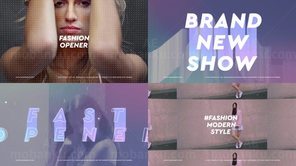 都市风格时尚品牌时装展示片头AE模板