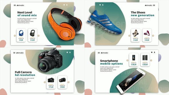 简洁在线购物产品宣传促销幻灯片AE模板