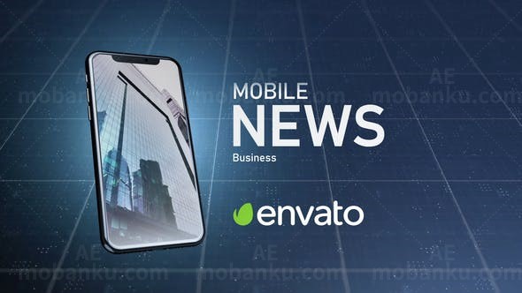 手机新闻栏目界面动态展示AE模板