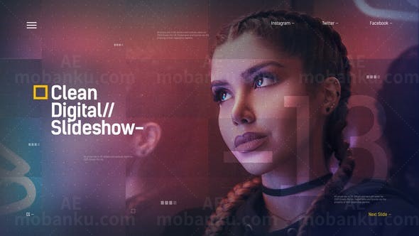 现代风格高科技企业数字化幻灯片AE模板