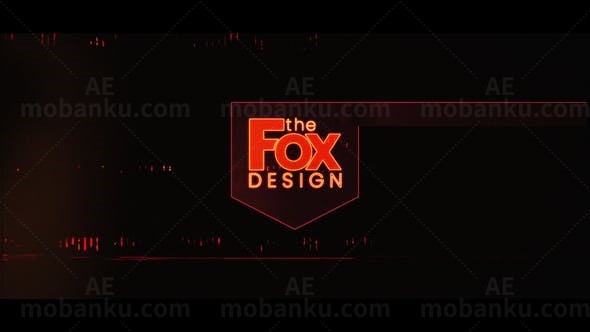 故障畸变数字失真闪烁效果标志片头AE模板