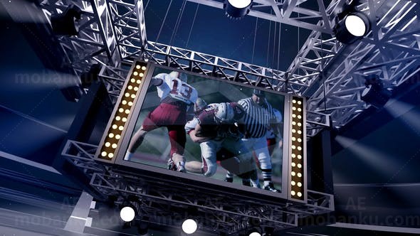 三维立体显示屏终极体育运动宣传AE模板