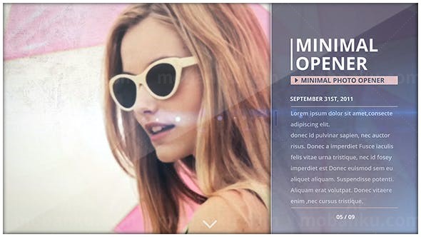 简洁视频切换片头AE模版