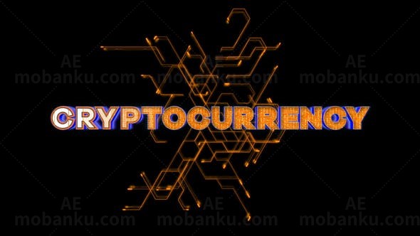 数字印刷轮廓特效标志展示AE模板