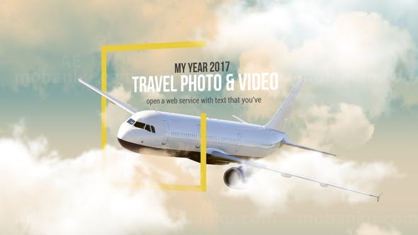 旅行照片视频动态切换效果展示AE模板