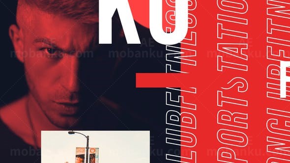 动感踏脚节奏体育运动宣传展示AE模板