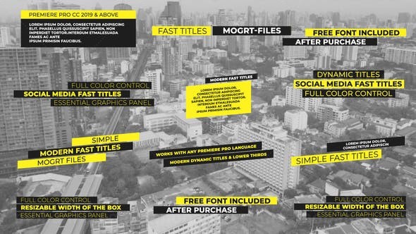 简单快速摘要标题文字条展示AE模板