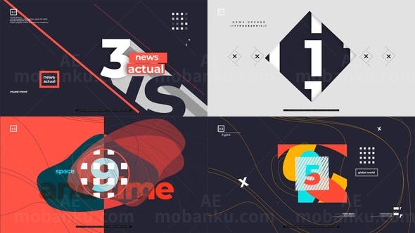 能量节奏新闻倒计时片头展示AE模板