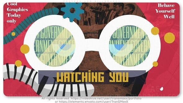 动态形状镂空海报宣传展示AE模板