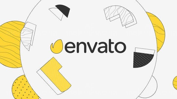 圆圈硬币图形动态组合标志演绎AE模板