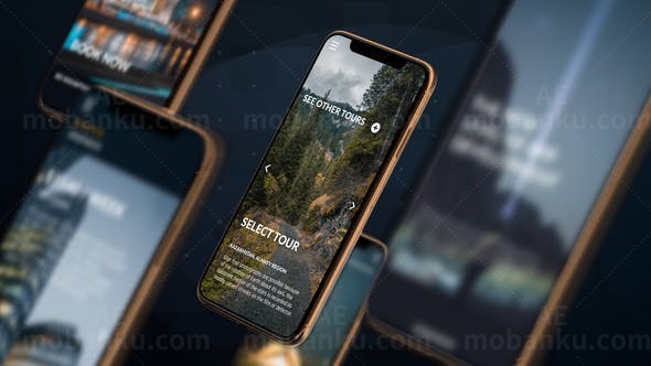 手机应用展示AE模版