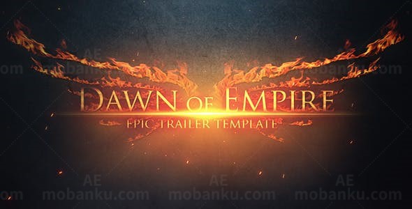 帝国的黎明史诗电影预告片头AE模板