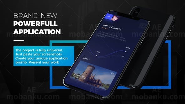 手机应用展示AE模版