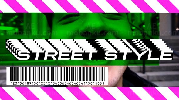 动态怪异画面扭曲效果片头展示AE模板