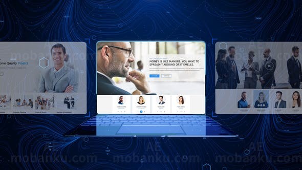 大数据信息动态展示AE模板