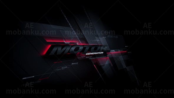 极速摩托光影展示预告片AE模板