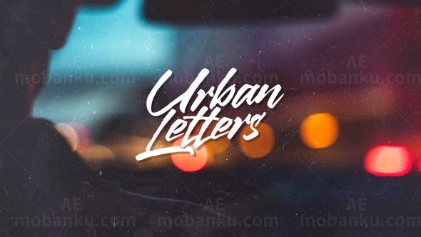 手写动画字母优雅简洁效果AE模板