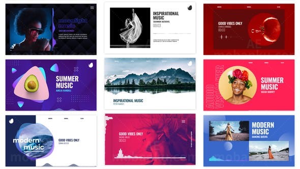 音频频谱可视化包宣传促销AE模板