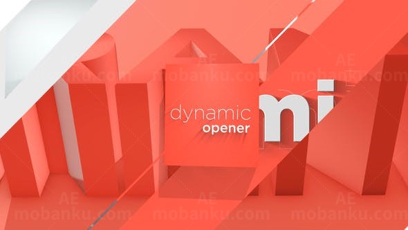 动态快速片头字体文本展示AE模板