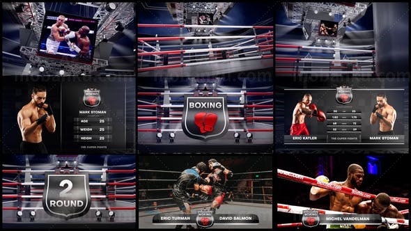 极限格斗拳击比赛节目包装片头AE模板