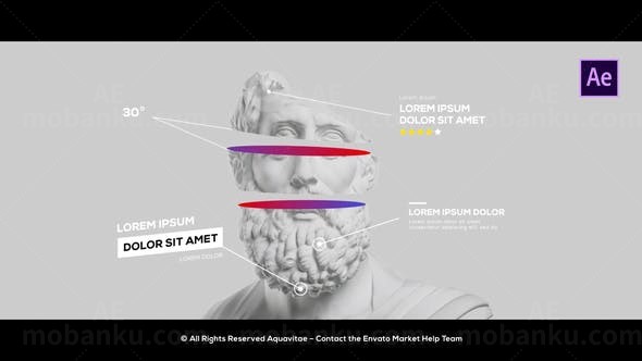 呼出线指针跟踪标题展示AE模板