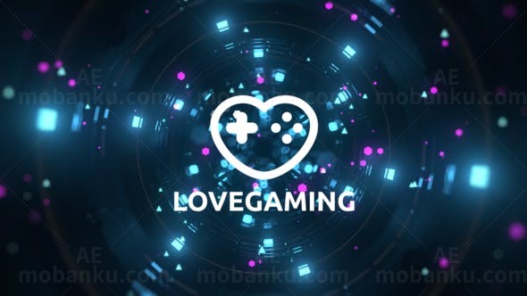 科幻时空隧道标志展示AE模板