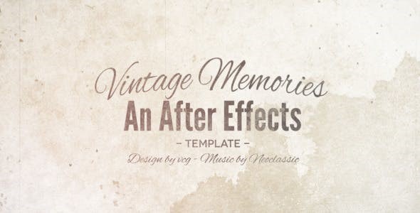 复古回忆效果视频AE模板