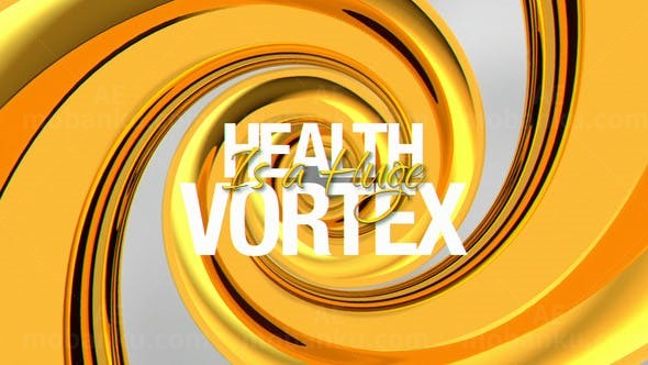 金色医疗双螺旋权杖标志AE模板