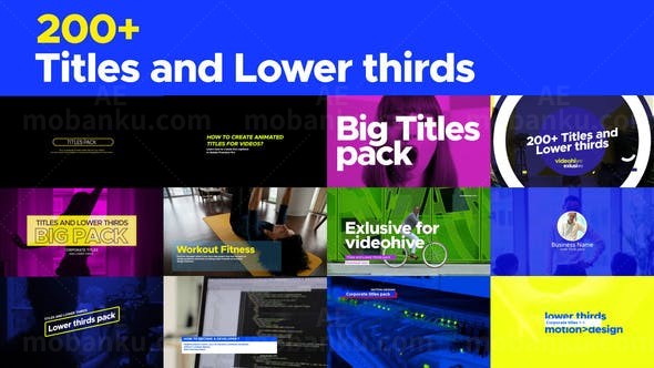 创意文字字幕标题包AE模版