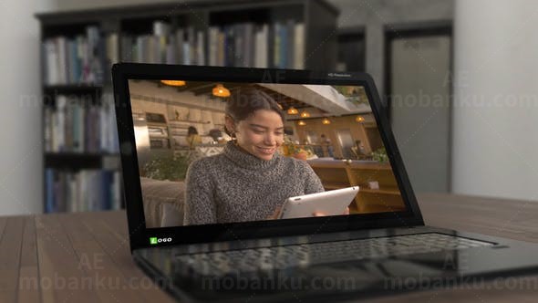 三维笔记本全方位立体动态动画演示AE模板