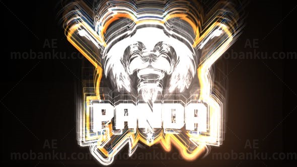 快速故障电光效果标志AE模板