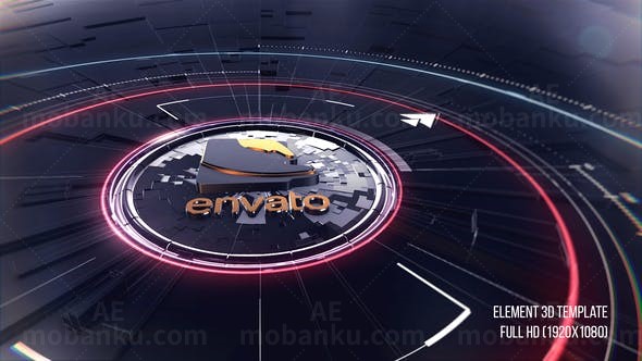 时钟指针跳动倒计时片头展示AE模板