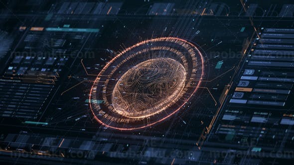 科幻界面动画元素库AE模板