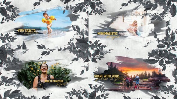 水彩幻灯片AE模板