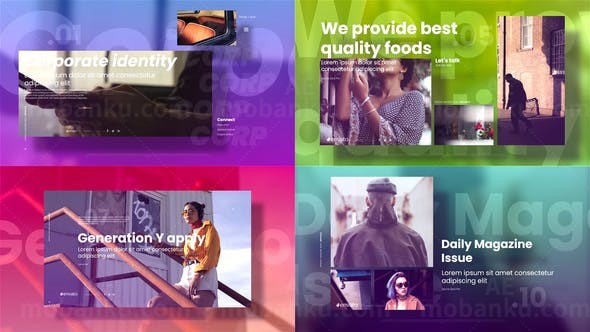 优雅商务幻灯片AE模板