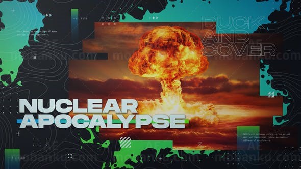 抽象数字故障效果背景视频展示AE模板