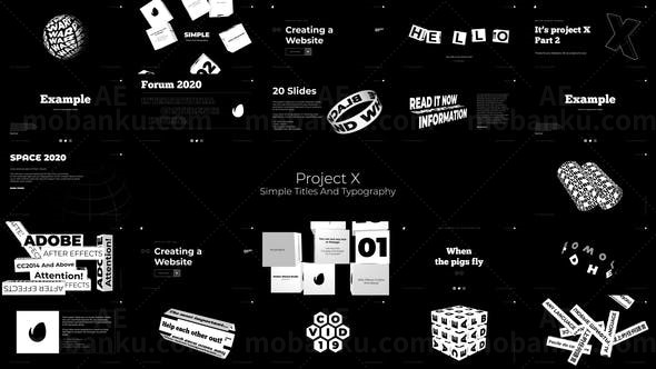 简单版式标题三维包装盒效果AE模板