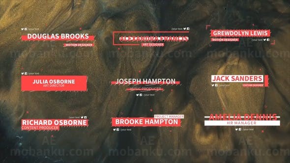 自适应字幕标题动态展示AE模板