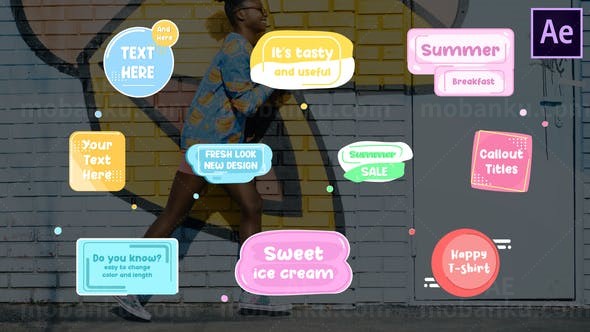 卡通标题展示AE模板