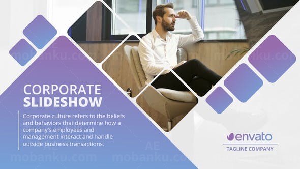 简约时尚商务企业宣传展示幻灯片AE模板