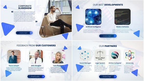 企业商务服务宣传展示幻灯片AE模板