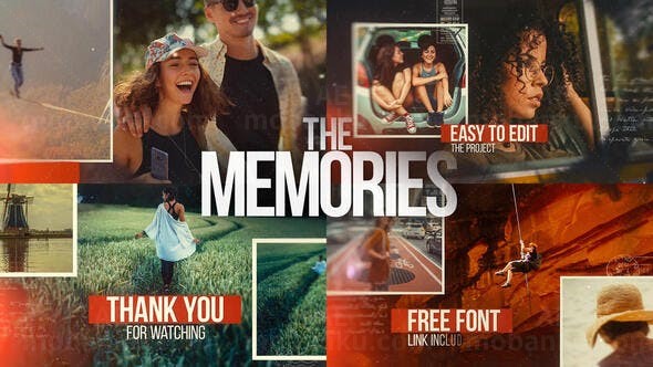 怀旧记忆幻灯片AE模板