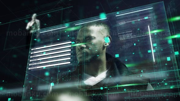 数字科技三维玻璃显示屏展示AE模板