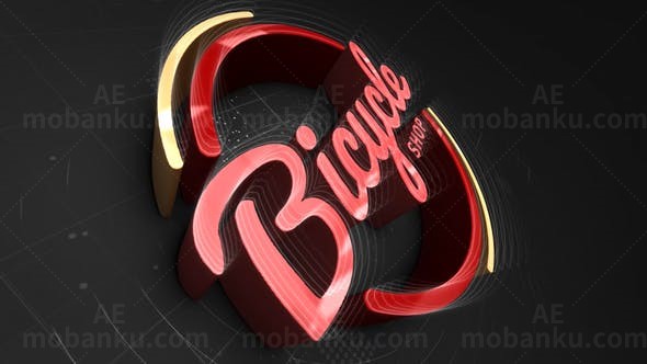 三维旋转动态标志片头AE模板