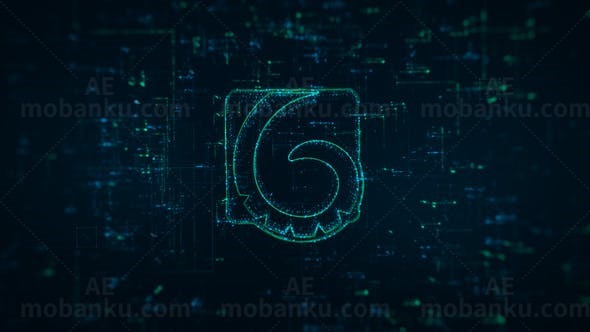 未来数字科技动感标志AE模板