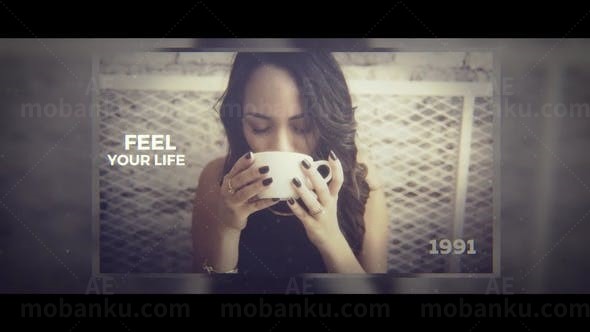 复古记忆低彩照片幻灯片AE模板