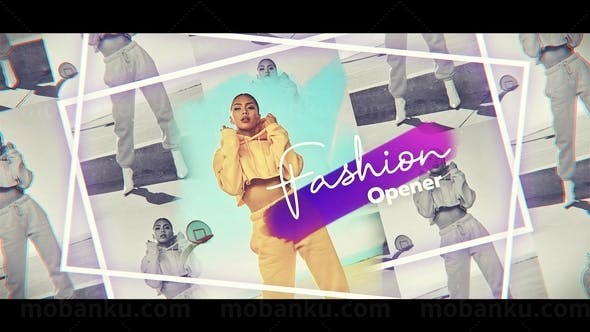 踏脚节奏现代时尚时装展示片头AE模板