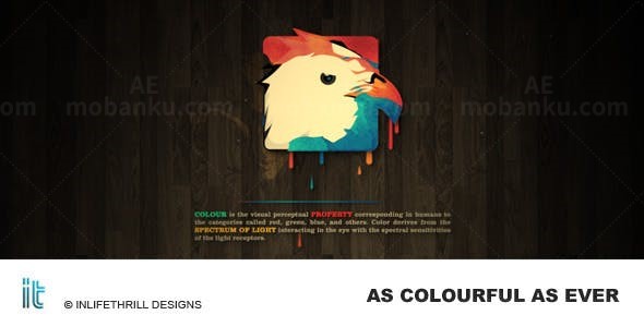 多彩滴墨效果文字展示AE模板