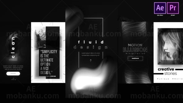 黑豹风格手机端视频包动态展示AE模板