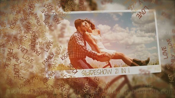 自然欢庆幻灯片包AE模板